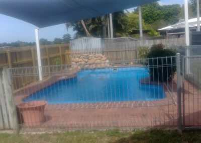 Pool fence and surrounds, Before